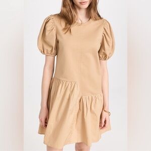 English Factory Knit Woven Mixed Dress